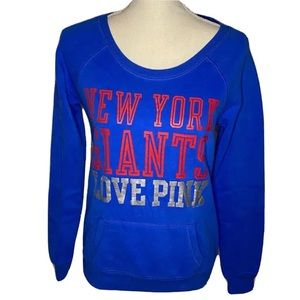 VS PINK New York Giants Crew Neck Sweatshirt S